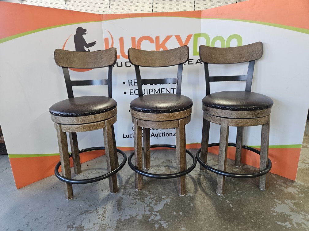 Swivel Bar Stools - Measures 36" Tall × 18" Wide × 18" Deep