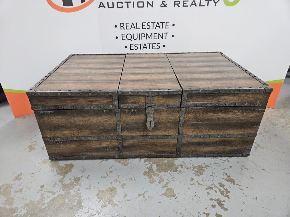 Trunk Style Sofa Table W/Storage - Measures 19" Tall × 49.5" Wide × 29.5" Deep