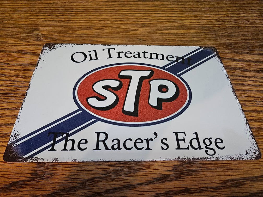 STP Oil Treatment Metal Sign 8"×12" (New)