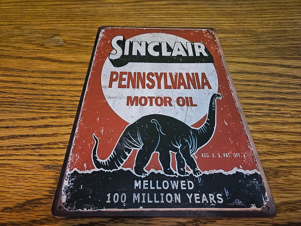 Sinclair Motor Oil Metal Sign 8"×12" (New)