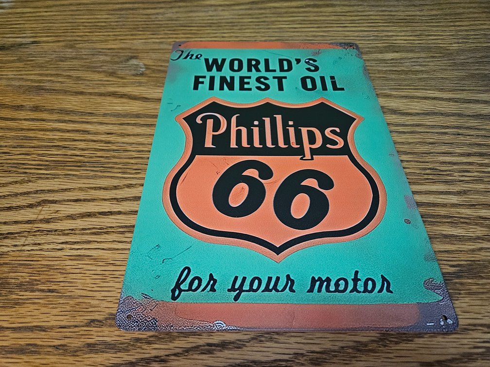 Phillips 66 Metal Sign 8"×12" (New)