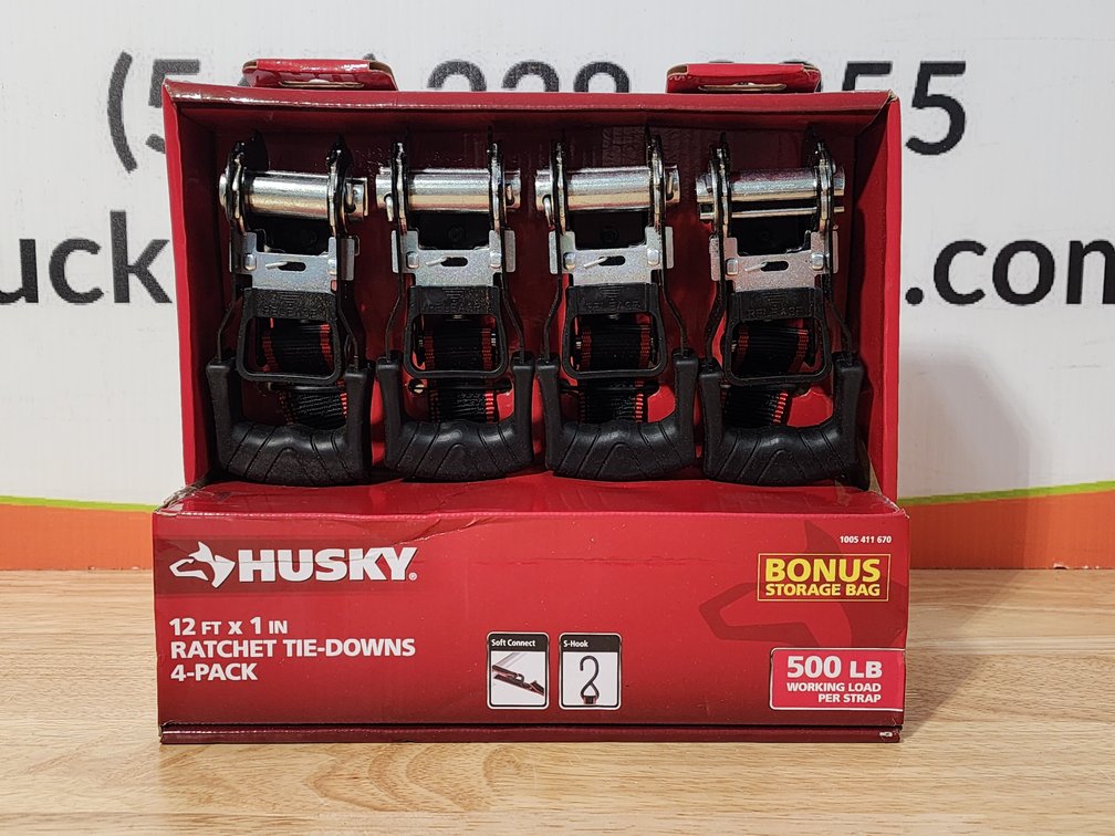 Husky 12' x 1" Ratchet Straps 