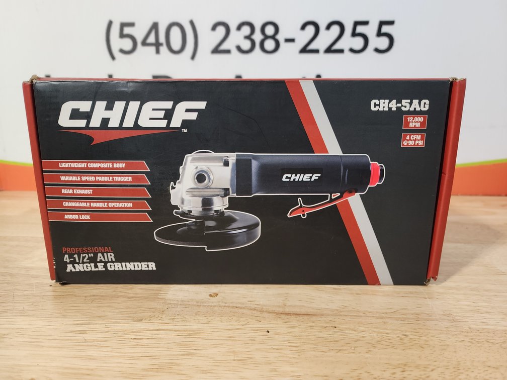 Chief  Professional 4 1/2" Pneumatic Angle Grinder 