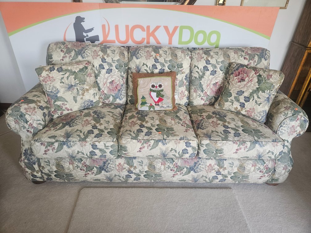 Decorative Upholstered Couch 37" Tall × 87" Wide × 38" Deep