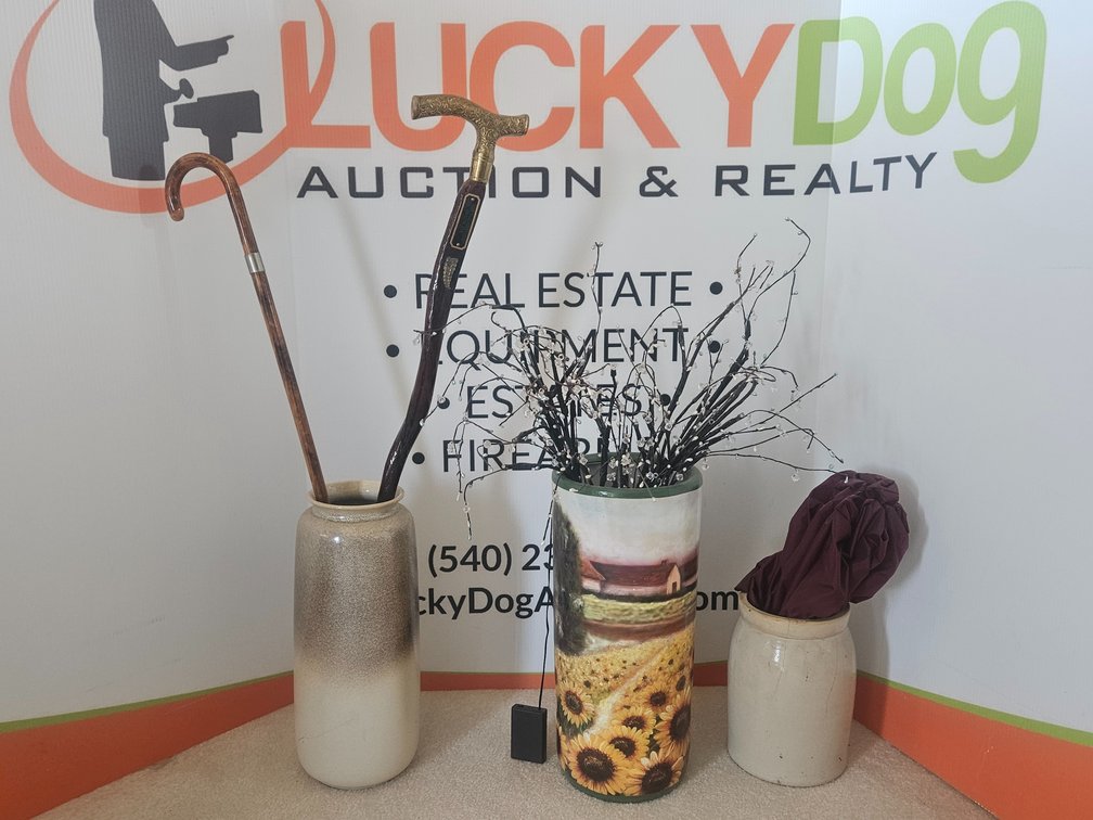 1 Gallon Stoneware Crock - Vases - Walking Canes and Umbrella 