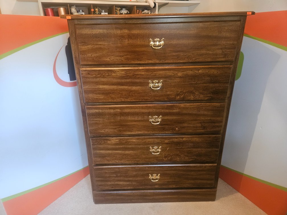 Wooden Dresser - Measures 48" Tall × 36" Wide × 16" Deep