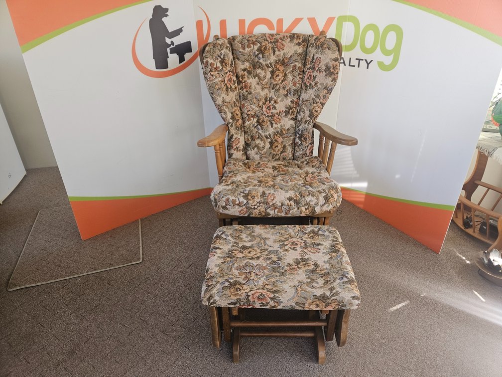 Rocker Glider Chair 38"×27×30" and Foot Stool 13"×20.5"×16.5"