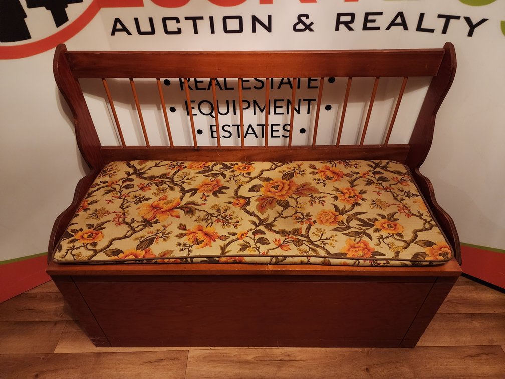 Wooden Bench W/Storage Compartment Measures 32" Tall x 40" Wide x 17" Deep