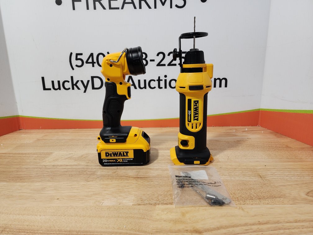 Dewalt Work Light W/Battery - Dewalt Cordless Cutout Tool 