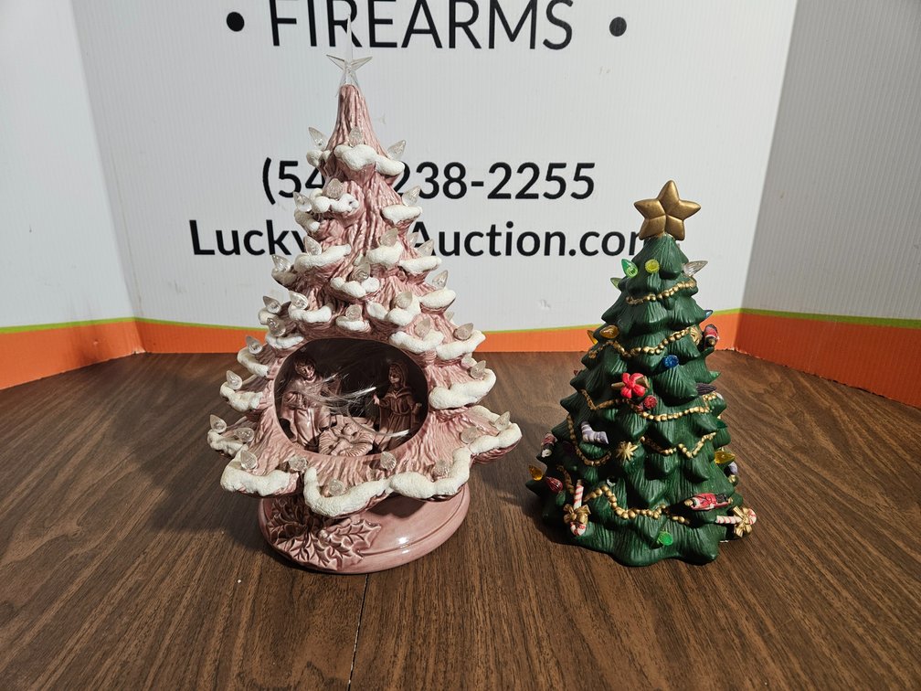 Ceramic Christmas Trees - Measures 10.5" and 15" 