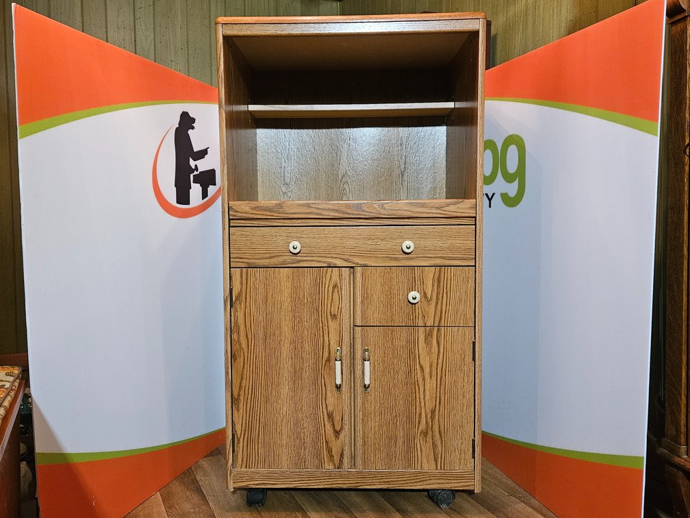 Rolling Microwave/Storage Stand - Measures 50.5" Tall × 26.5" Wide × 19.5" Deep