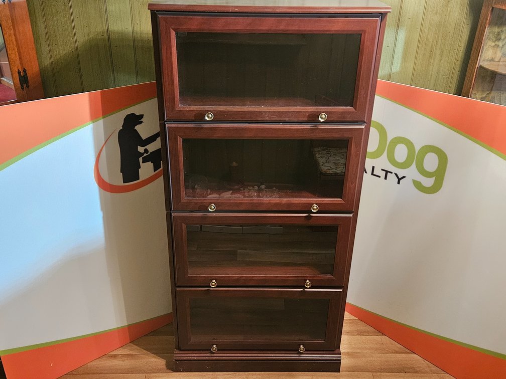 4 Shelf Lawyers Bookcase - Measures 60.5" Tall × 29" Wide × 13" Deep