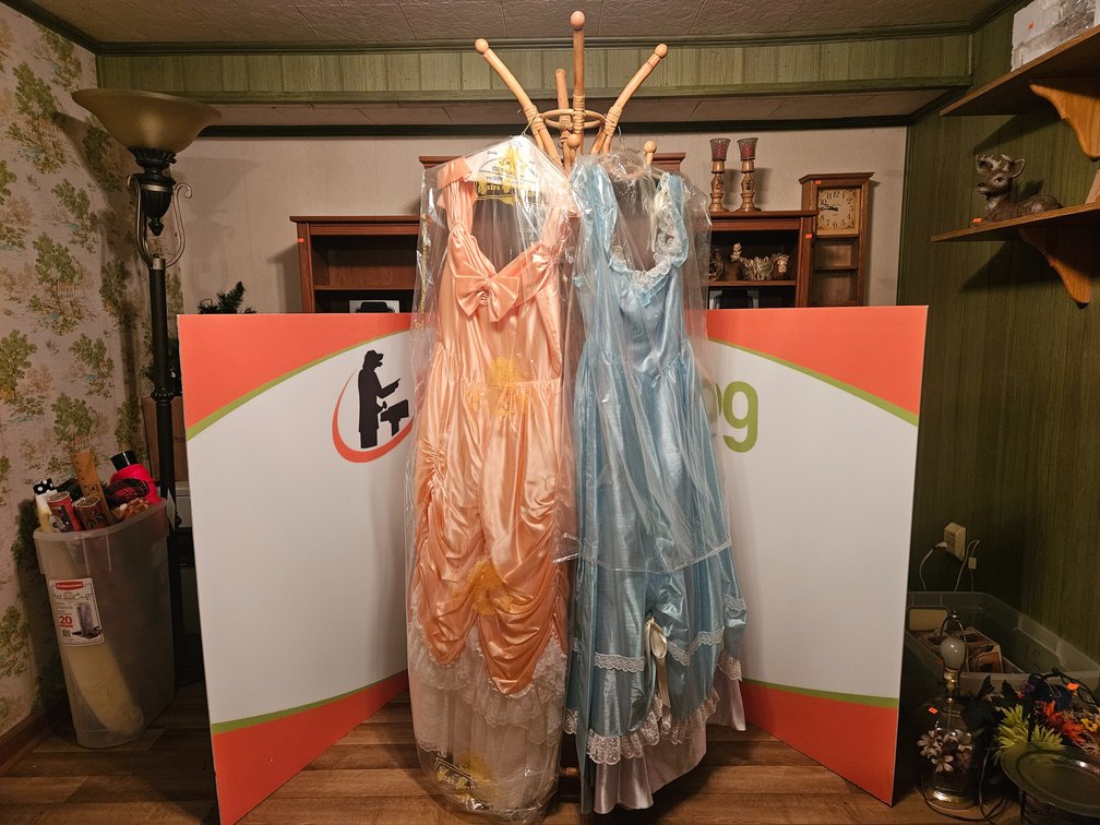 Wooden Coat Hanger 72" Tall W/Night Gowns