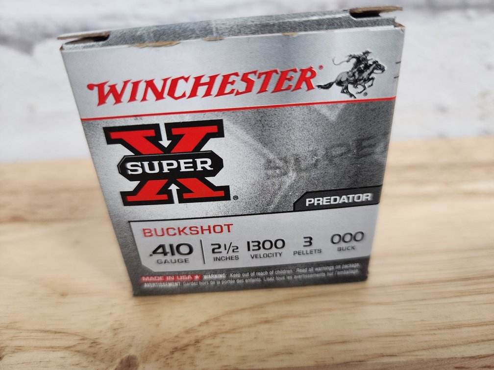410 Ammo  - 2.5" - Buckshot  - 3 Pellets # 000 - 1300 FPS - 5 Rounds 
