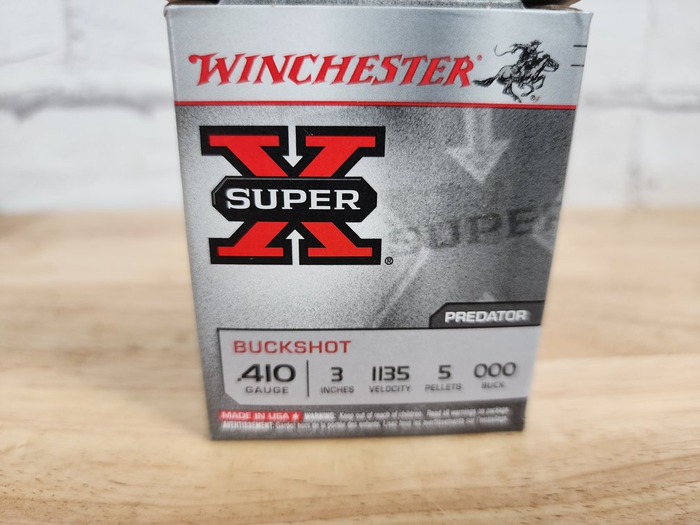 410 Ammo  - 3" -  Buckshot  - 5 Pellets # 000 - 1135 FPS - 5 Rounds 