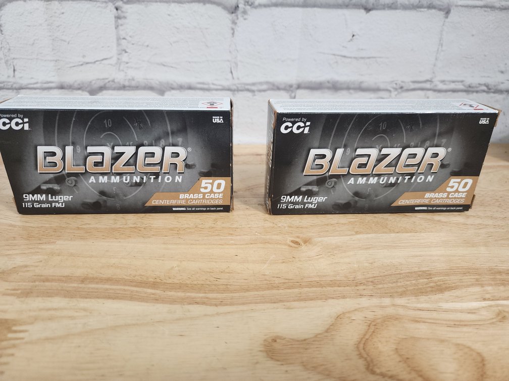 9mm Ammo  - Blazer - 115 Grain FMJ 