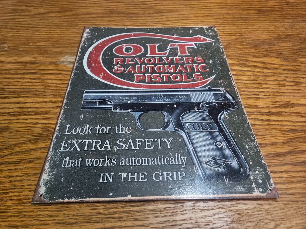Colt Metal Sign - Measures 12.5"×16" (New)