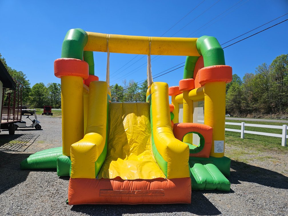 Chinee Inflatables Inc. C3 #4 Model No. T1-101 Bouncy House/Slide 18.5' Wide × 19.5' Long W/Blowers (2 Included)