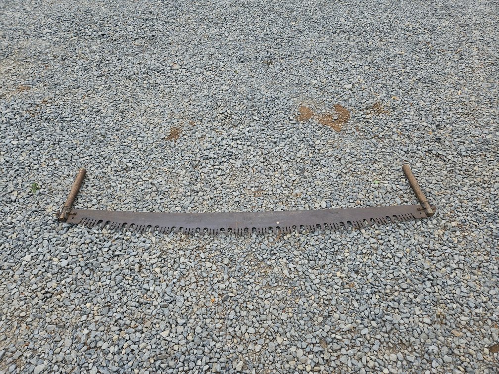Antique 2 Man Hand Saw - Measures 70" Long
