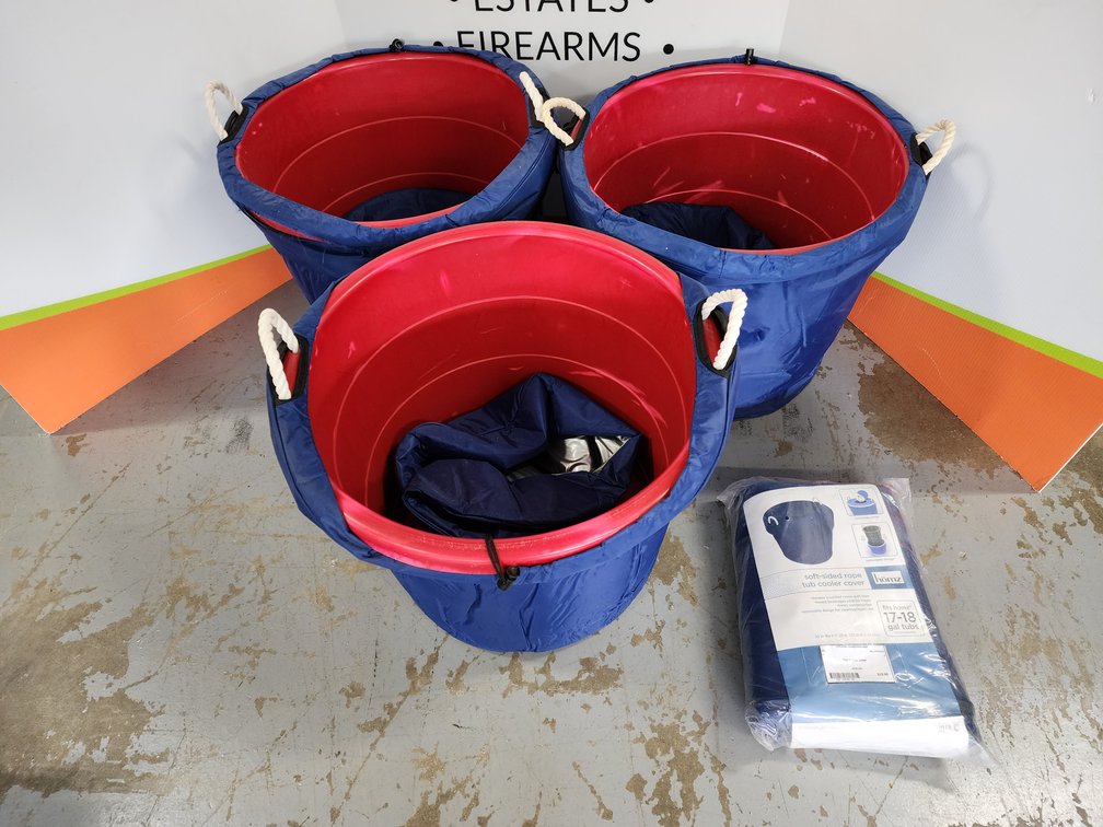 Tubs With Cooler Covers (3) 
