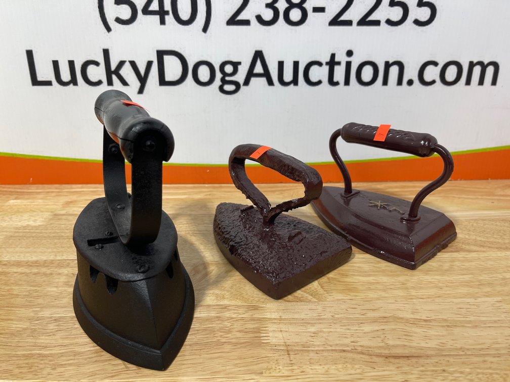 Three Cast Iron Sad Irons