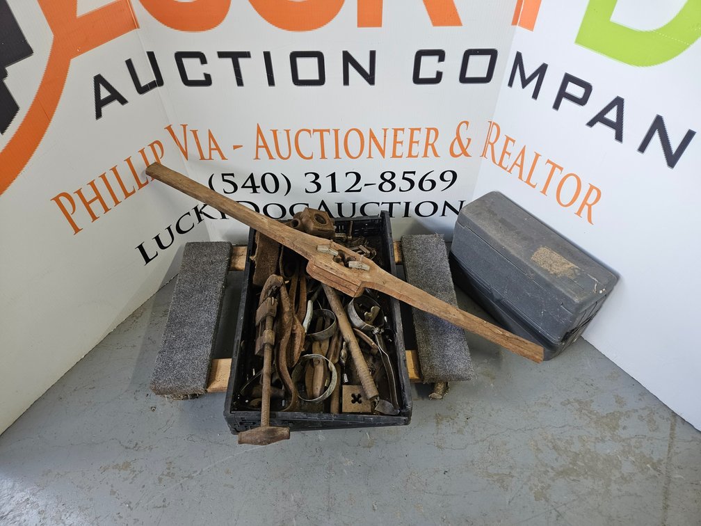 Tools and Furniture Dolly Tubing Cutter - Pipe Threader - Oil Wrenches and More 