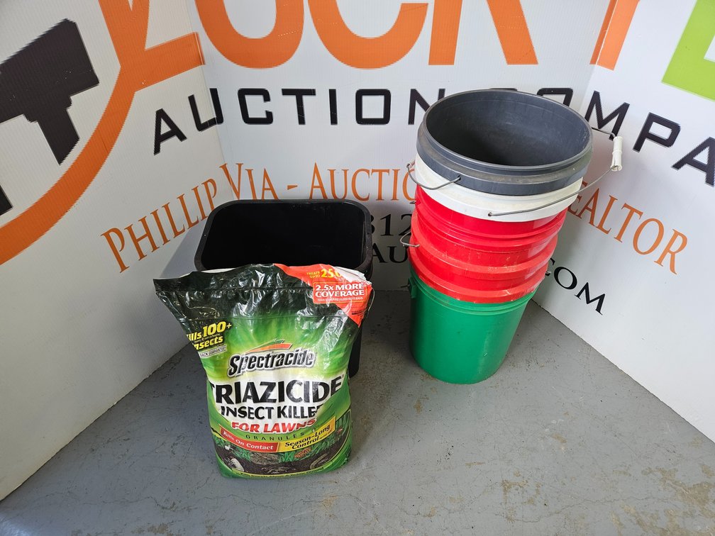 Spectracide Insect Killer For Lawns - 5 Gallon Buckets and Trash Cans