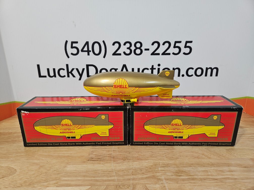 Shell Aeroshell Airship Limited Edition Die-Cast Metal Bank (2 Included)