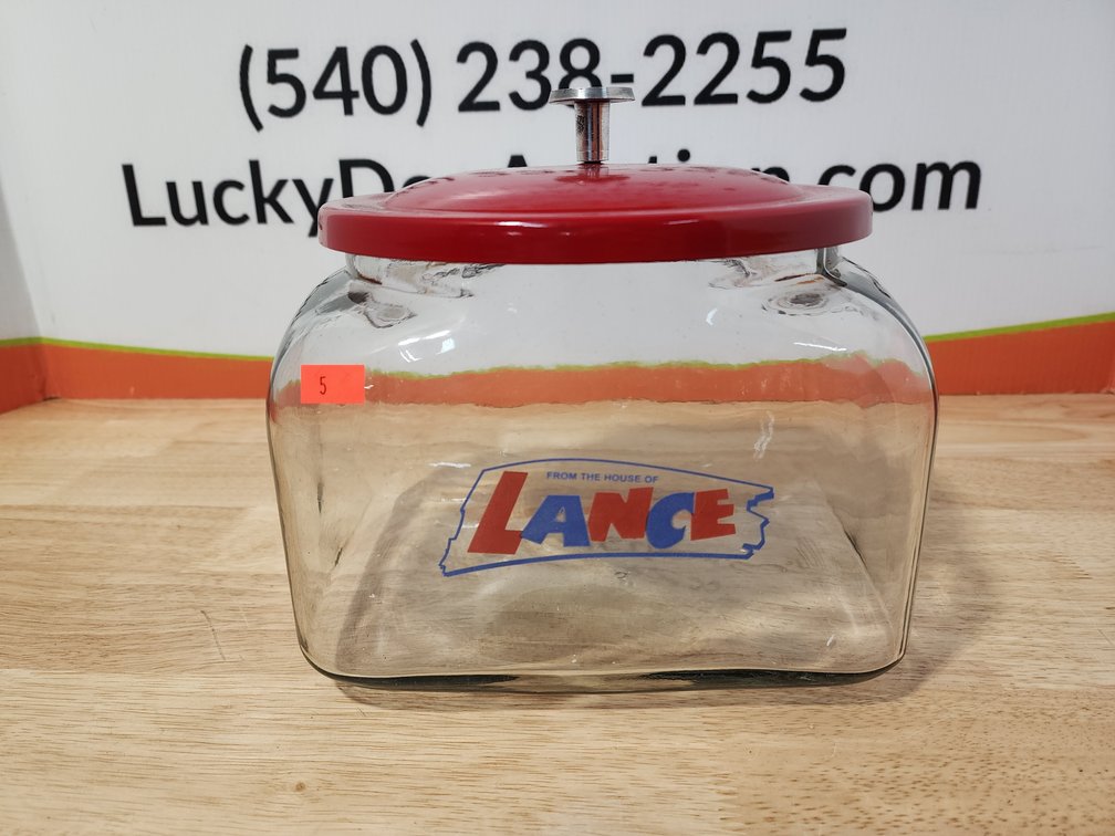 "The House Of Lance" Jar W/ Lid Measures 8" Tall