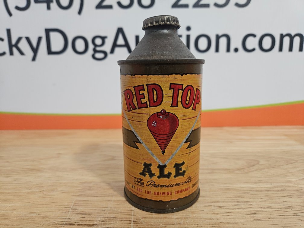 Antique Red Top Ale Can Very Good Condition Rare - Measures 5.75" Tall