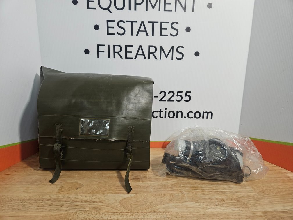 Military Chemical Suit and Gas Mask W/Canister Filter (Bew Old Stock)