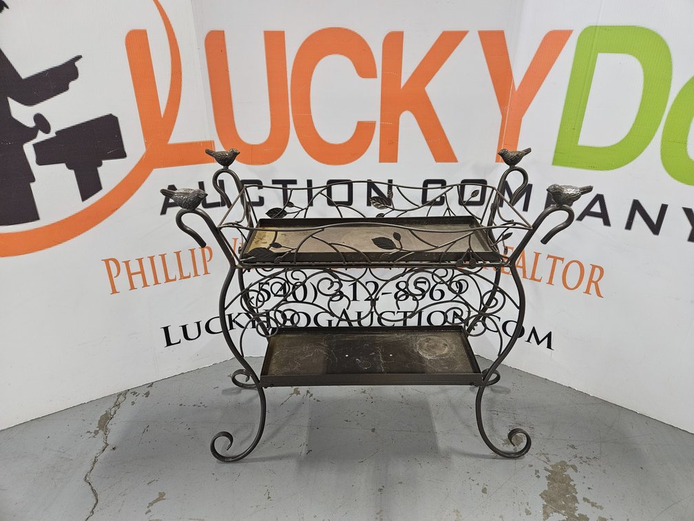 Metal Decorative Plant Stand - Measures 30" Tall × 32.5" Wide × 13.5" Deep