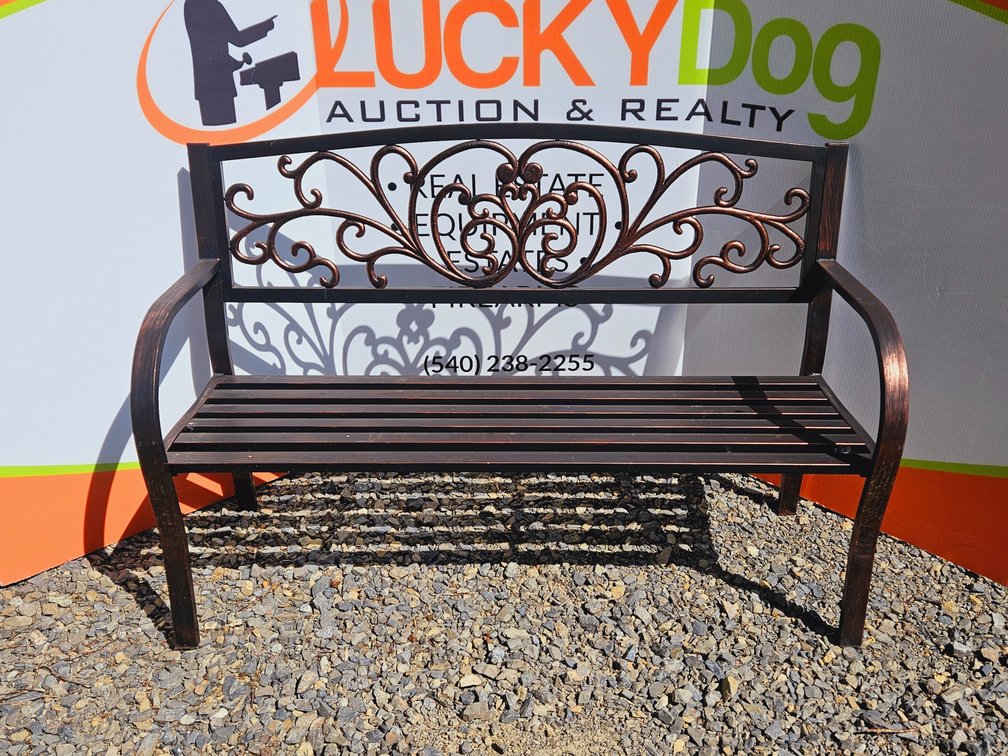 Metal Patio Bench - Measures 33.5" Tall × 50" Wide × 20" Deep