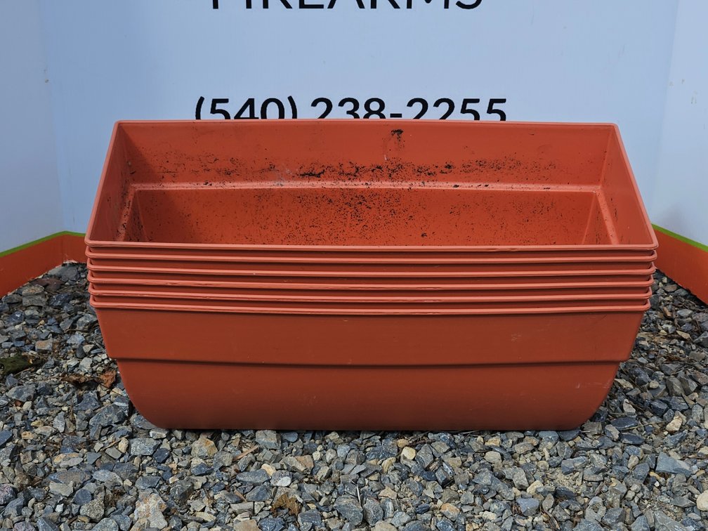 Plastic Planters - Measures 8.5" Tall × 24" Wide × 11.5" Deep (6 Included)