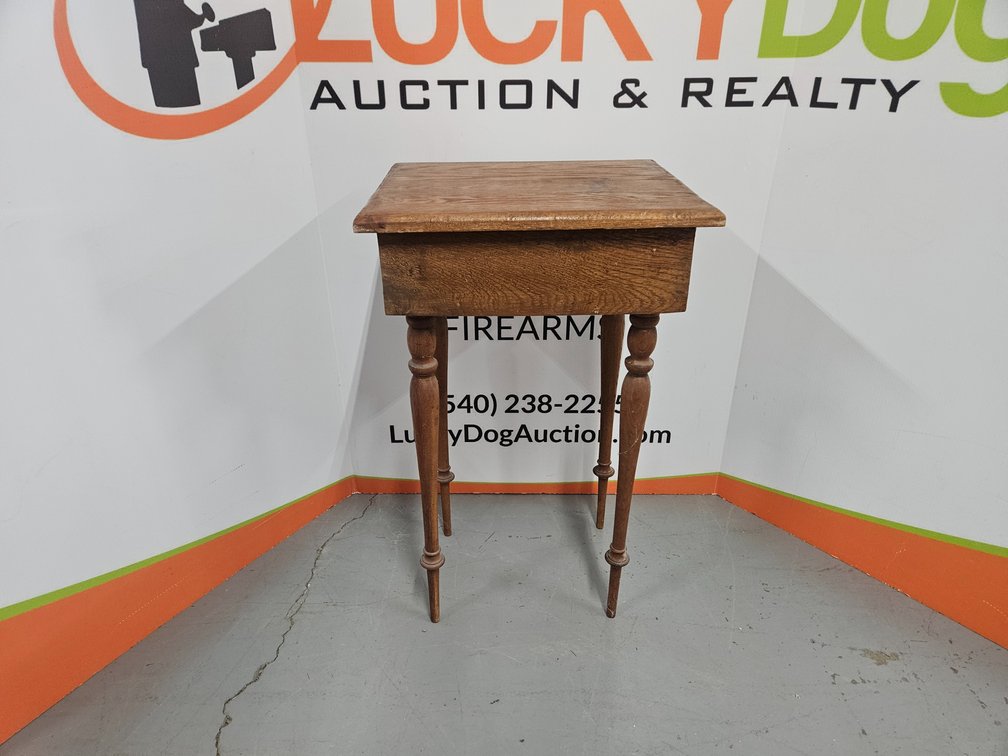 Wooden Lamp Table - Measures 29" Tall × 17.75" Wide × 15.25" Deep