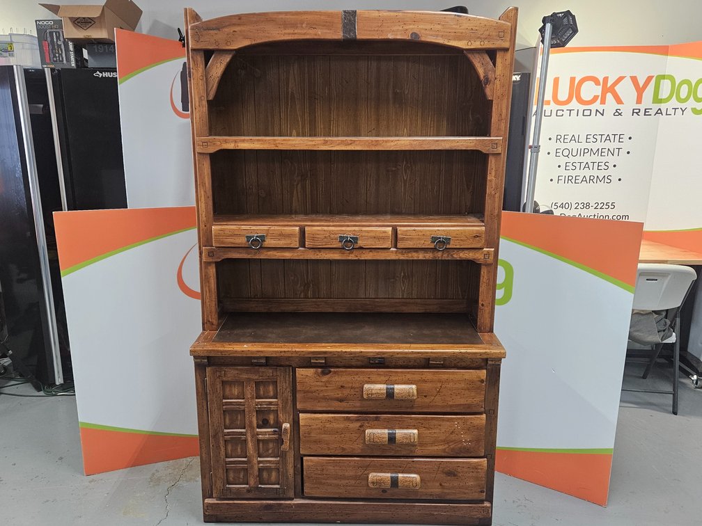 Link-Taylor Rawhide Dresser W/Top Shelf - Measures 77" Tall × 46" Wide × 18" Deep