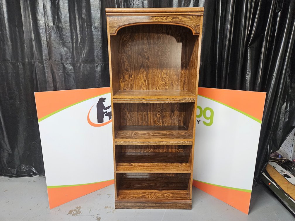 Wooden Bookshelf - Measures 74" Tall × 31" Wide × 17.75" Deep