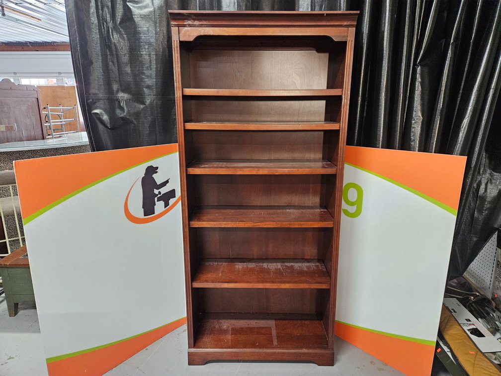 Wooden Bookshelf - Measures 72" Tall × 32.5" Wide × 12.5" Deep