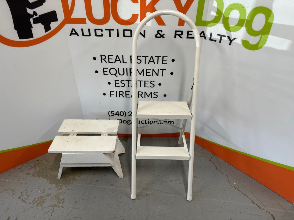 Wooden Step stool Measures 11” Tall - 2 Step Step Ladder Measures 39.75” Tall 