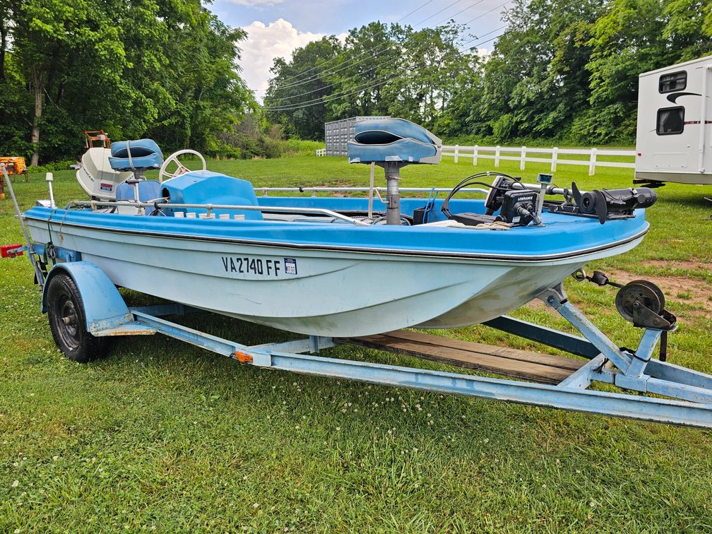 1974 Tidecraft 16’ Boat - 85HP - & 1974 Tidecraft Boat Trailer