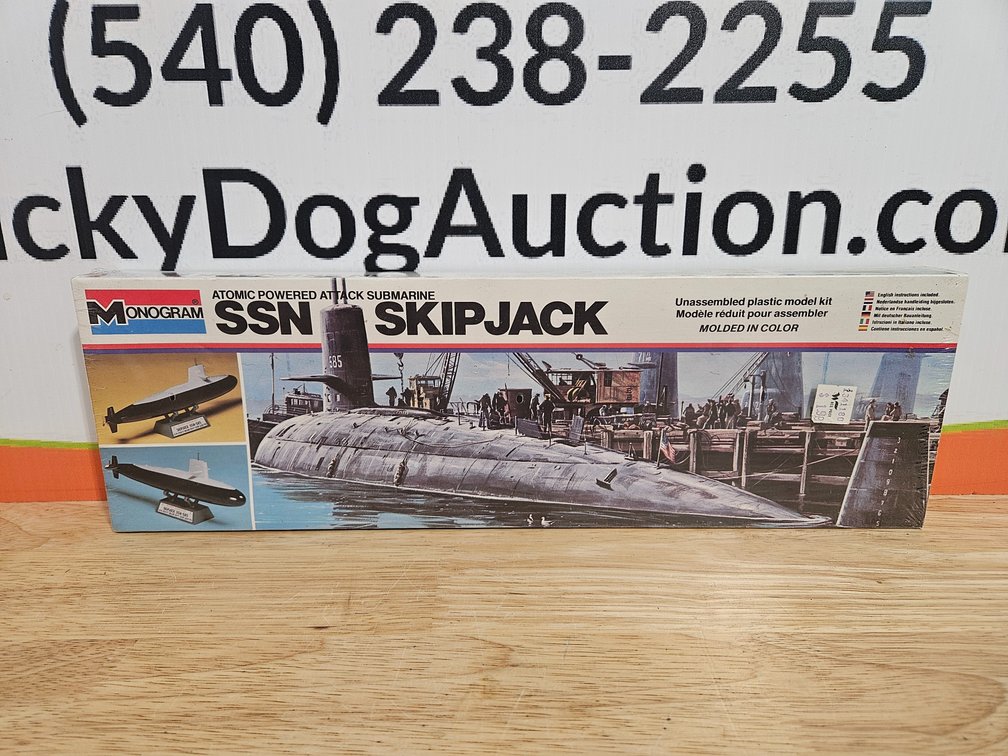 Monogram SSN Skipjack Atomic Powered Attack Submarine Model Dated 1979 (Sealed)