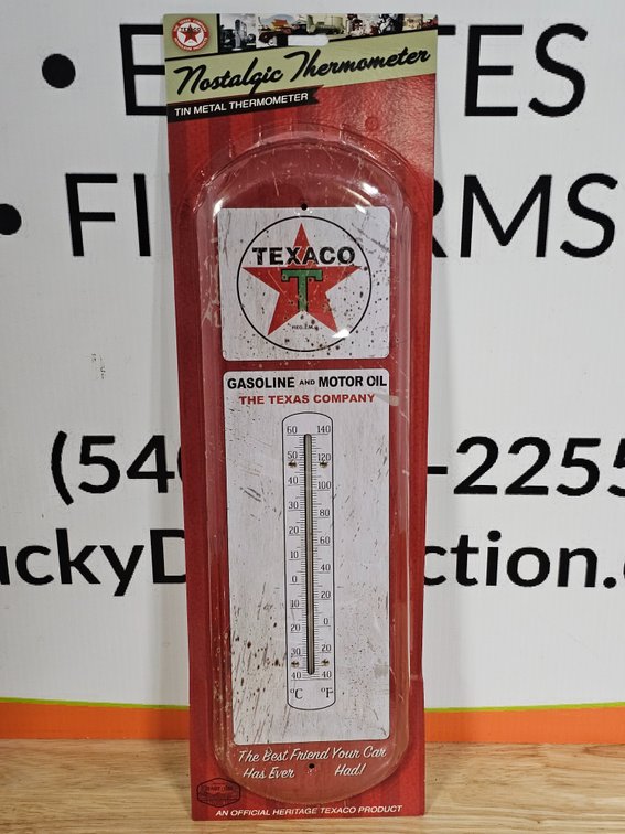 Texaco Metal Thermometer - New - Approx 18" Tall