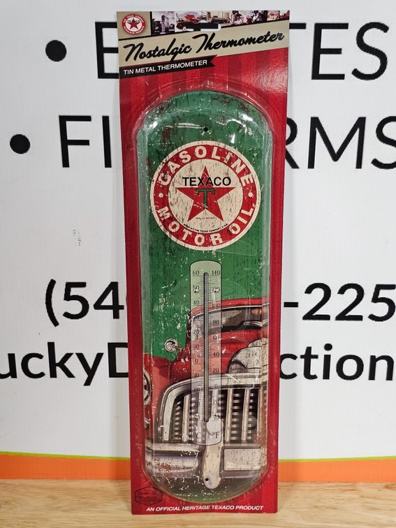 Texaco Metal Thermometer - New - Approx 18" Tall