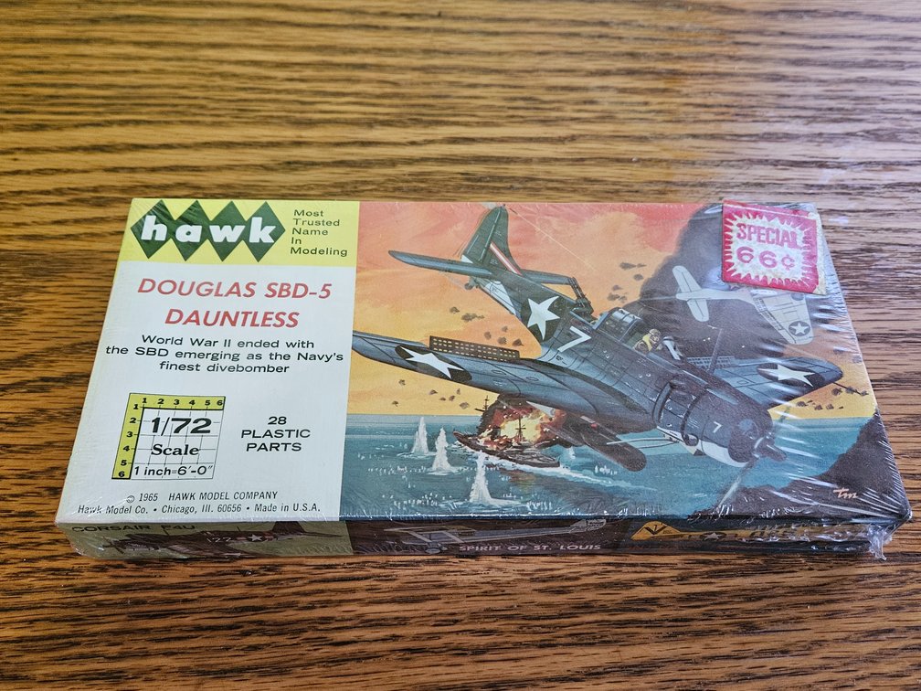 Hawk Douglas SBD-5 Dauntless Model Dated 1965 (Sealed)