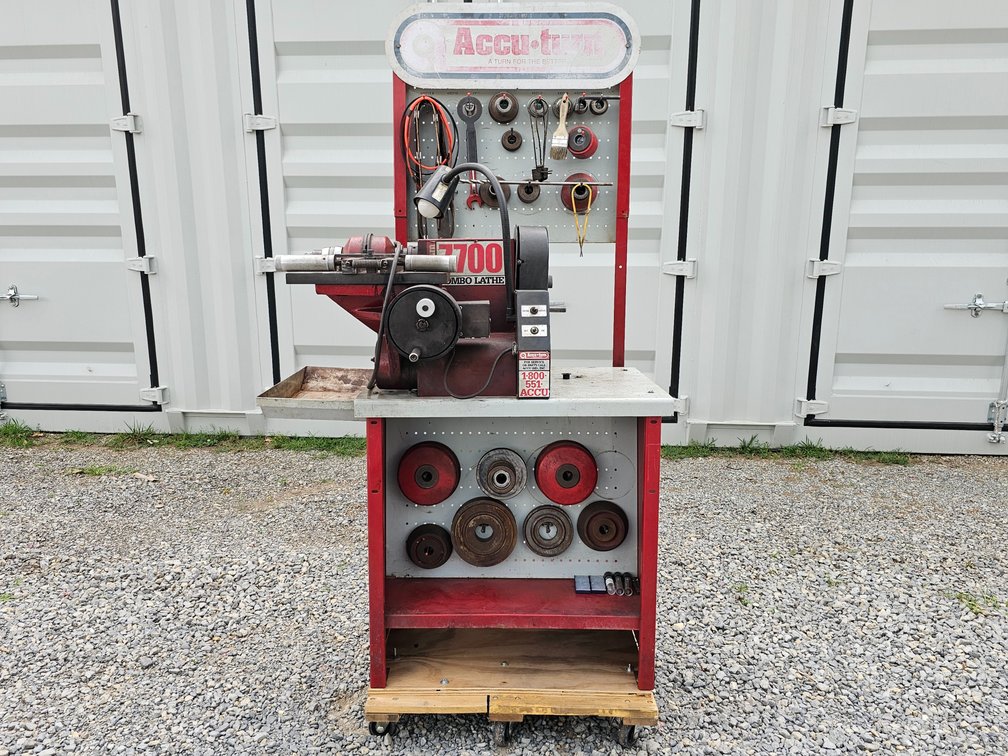AccuTurn 7700 Combo Lathe w/ Accessories and Custom Rolling Stand - Local Estate Piece 
