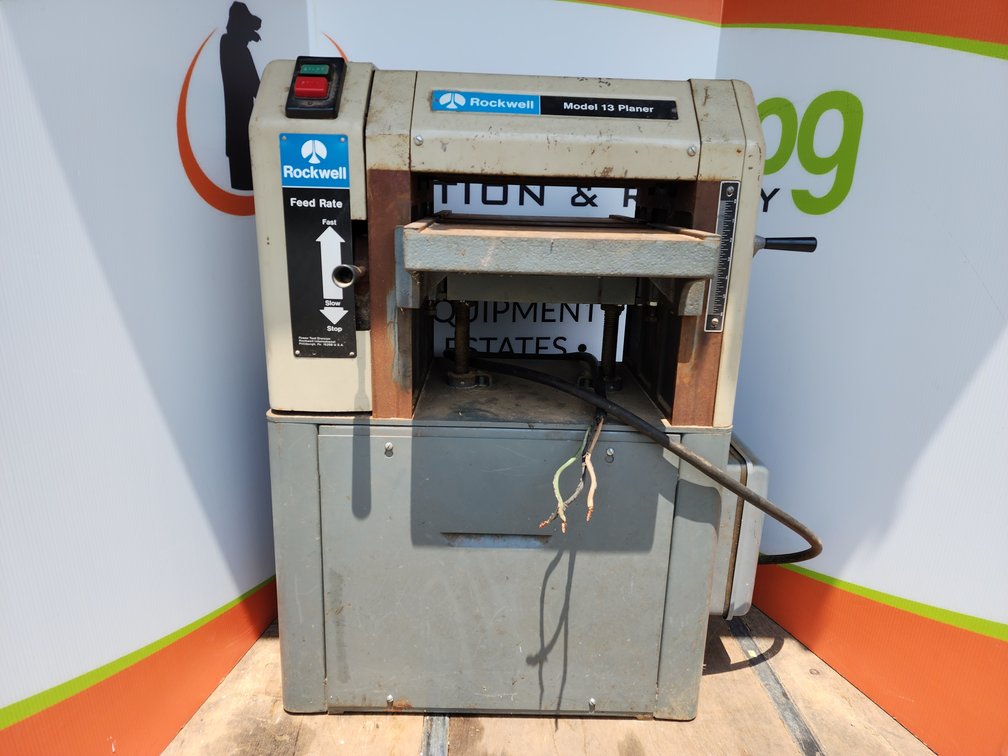 Rockwell Model 13 Planer - Seller Reports Converted to Regular 220V Wired Directly Into Electric System and Works 