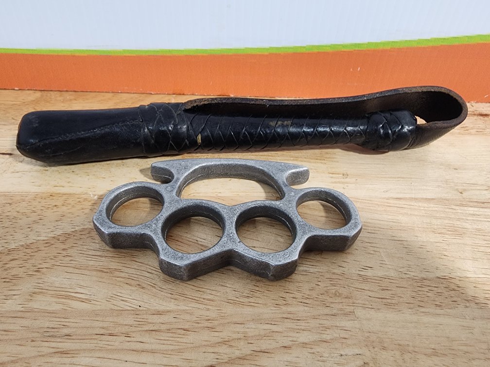 Lead Slap Jack  and Pair Aluminum Knuckles  