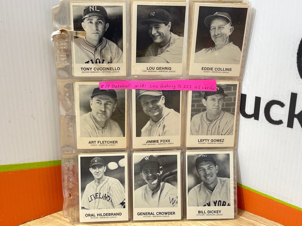 Lou Gehrig and More Baseball Cards