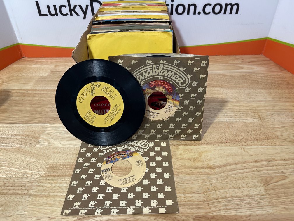 125+ 45’s Records - Kiss - Elvis Presley - The Beatles and More
