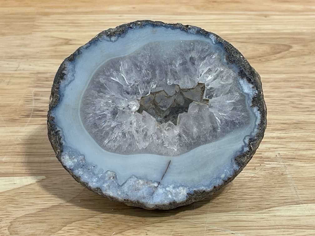 Natural Polished Quartz Egg Half